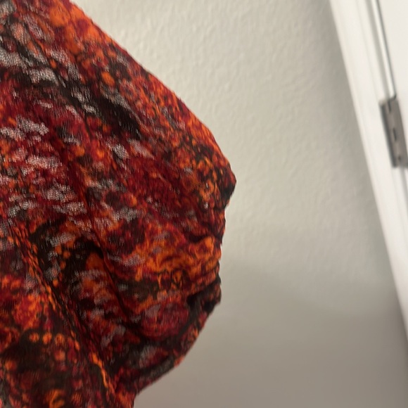 FREE PEOPLE OUT FOR THE NIGHT TOP IN RED/Black NEW never worn XL - Picture 10 of 10